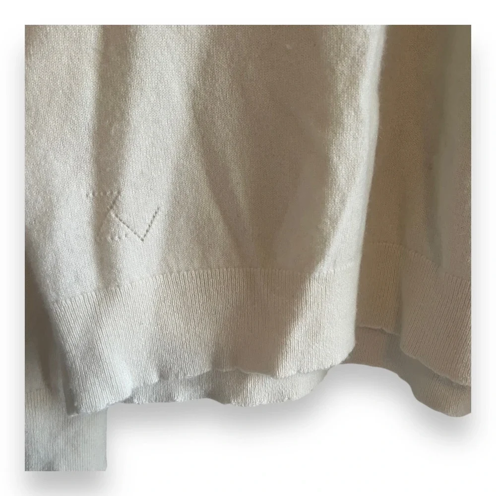 Zadig & Voltaire Gaby Strass Stars Cream Wool Cashmere Sweater Large - Picture 6 of 8